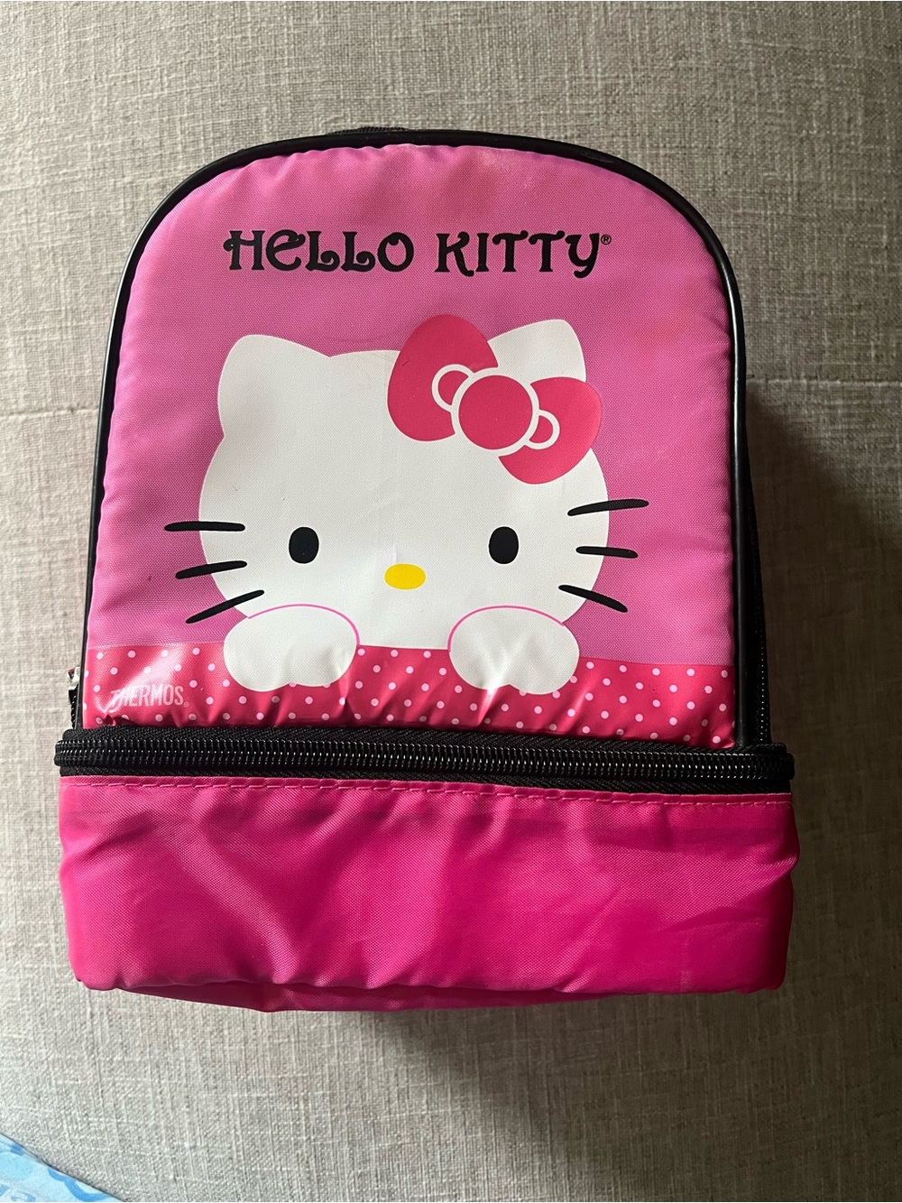 Hello Kitty Hot Pink Kids Lunch Bag with Bow Accent